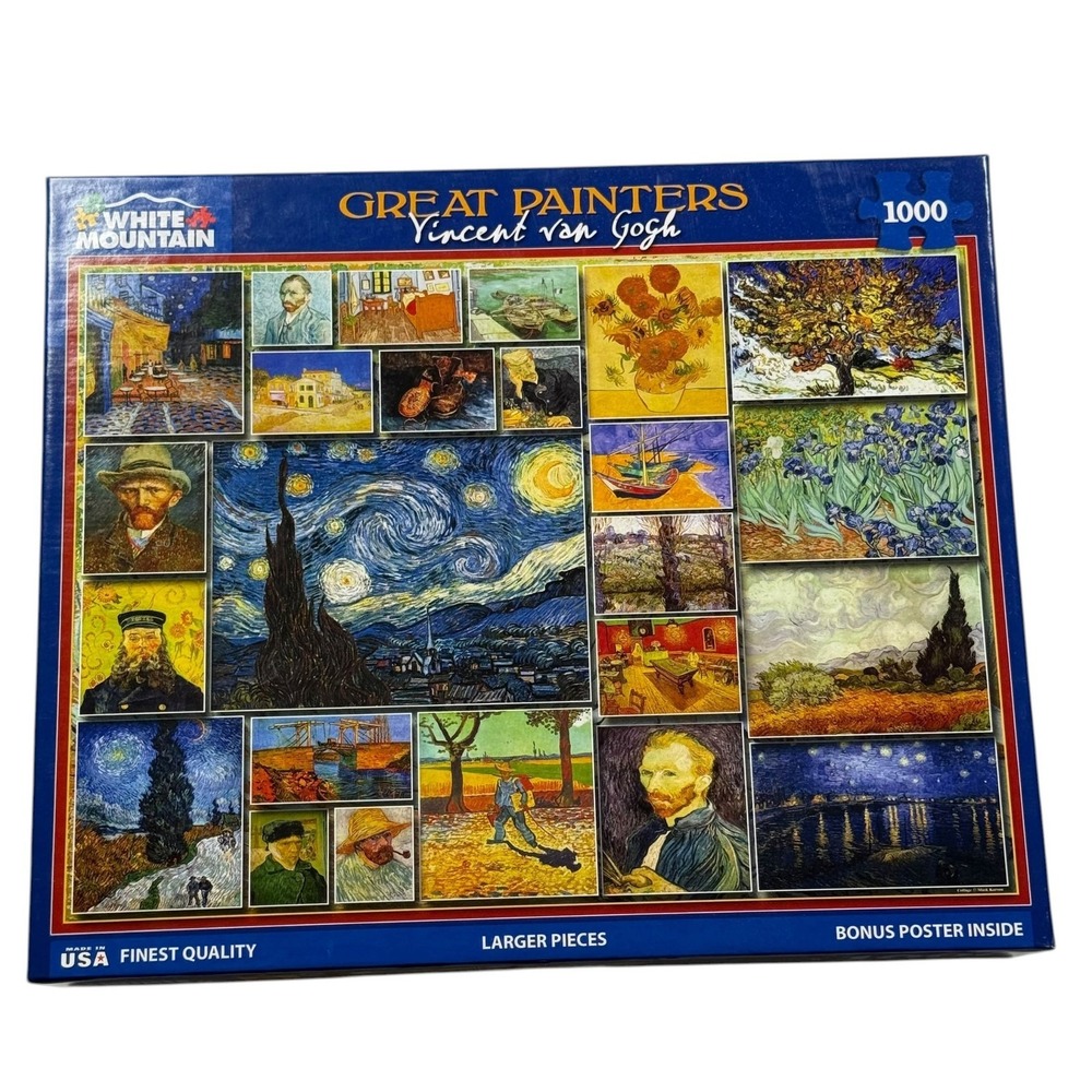 White Mountain Great Painters 1000 Pieces Puzzle UNCOUNTED
